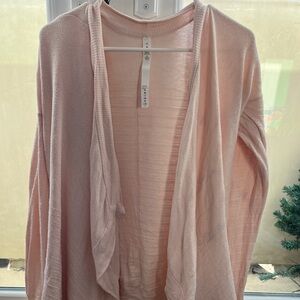 Lululemon Pink Cardigan with Gorgeous Details and Pockets!